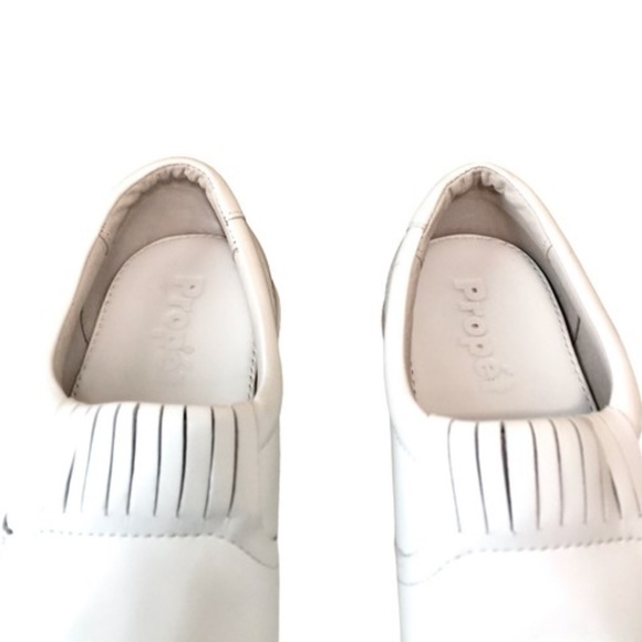 Propet Womens Slip On Casual Shoes Size 6 White Leather Loafers - Picture 5 of 7